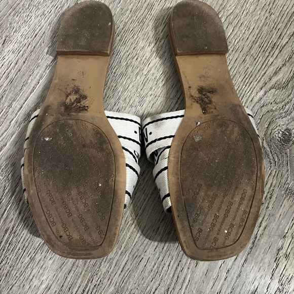 BCBGeneration Women's Black and White Slide Sandals - Picture 2 of 5